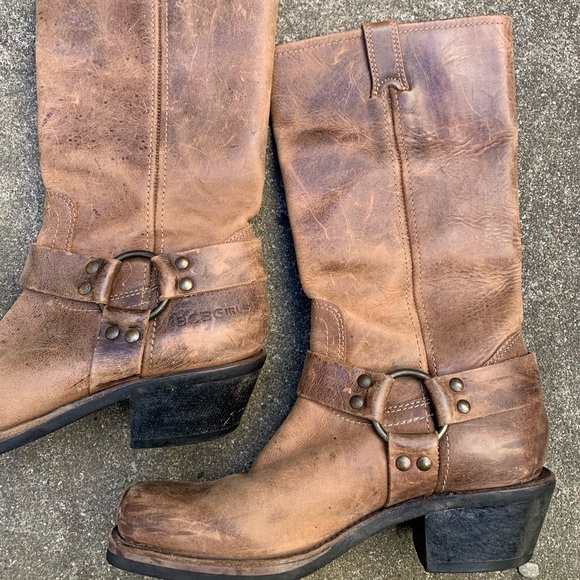 Brown Leather Cowboy Boots - Picture 5 of 8